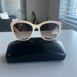 Oscar de la Renta Cream Sunglasses